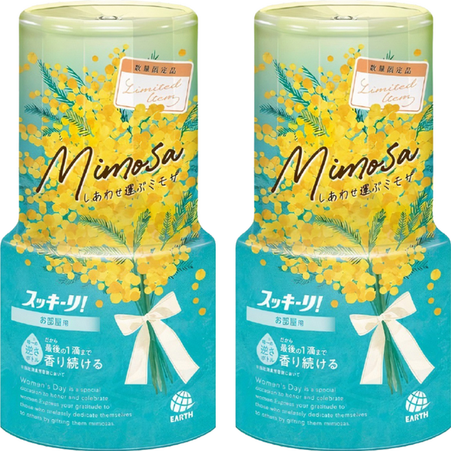EARTH 地球製藥 Sukki-ri 室內芳香除臭劑, 400ml, 2瓶, 含羞草芳香
