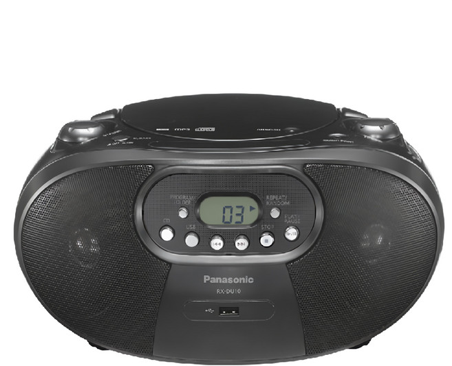 Panasonic 台灣公司貨 MP3 USB手提音響, RX-DU10, 黑色
