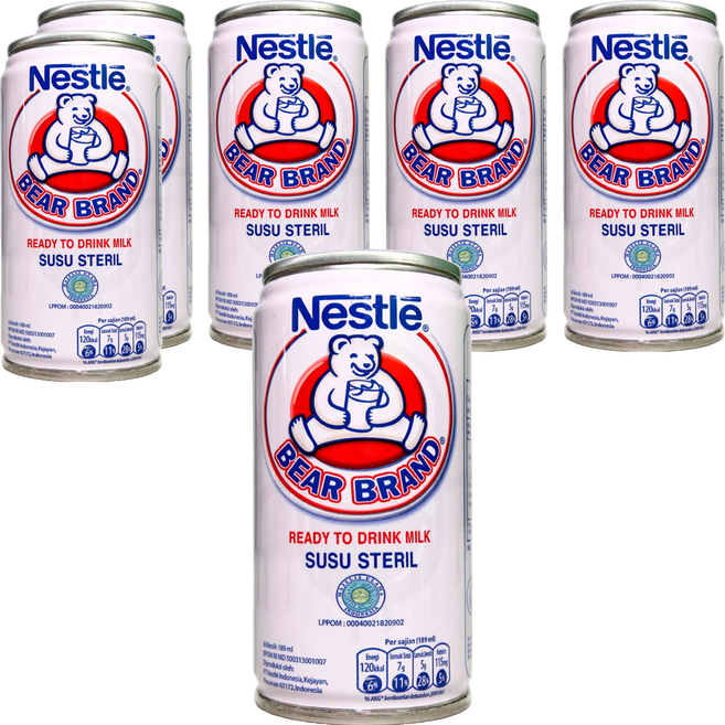 BEAR BRAND SUSU CAP BERUANG 熊牌奶水, 189ml, 6罐