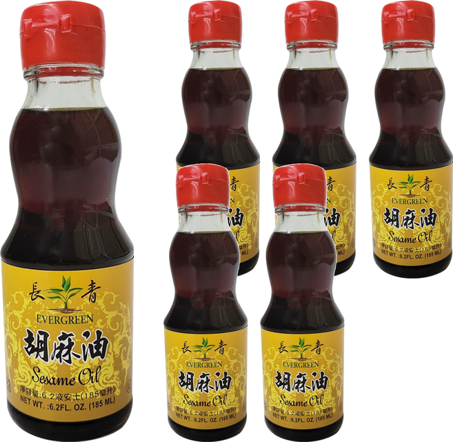 EVERGREEN 長青 胡麻油, 185ml, 6瓶