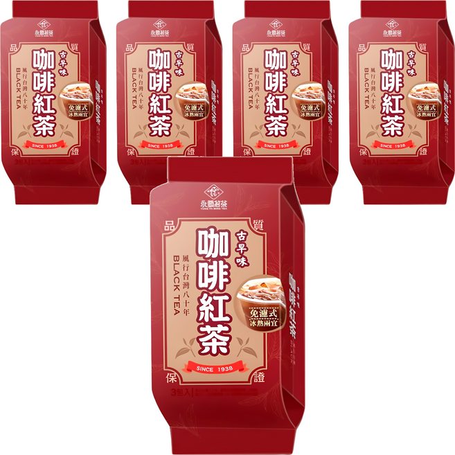 永發茗茶 咖啡紅茶, 40g, 3包, 5袋