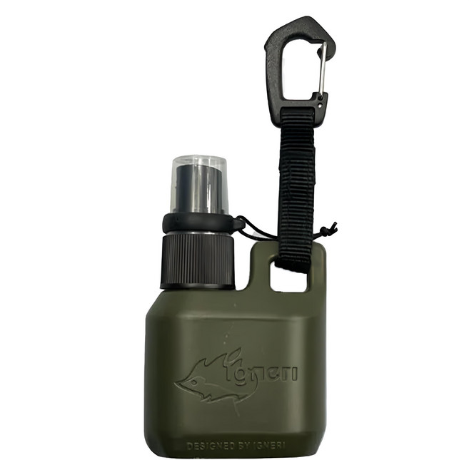 FARMERCAMP 小刺蝟聯名分裝噴霧瓶70ml 附織帶+快拆掛鉤, 軍綠色, 1瓶