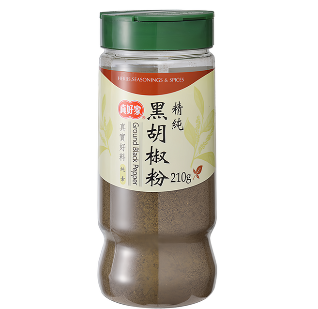 真好家 精純黑胡椒粉, 1瓶, 210g