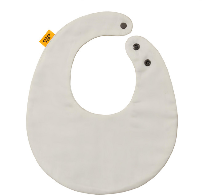 Runny yolk. 朗尼幼克 口水巾 100%純棉 台灣製造, 奶白色, 1條