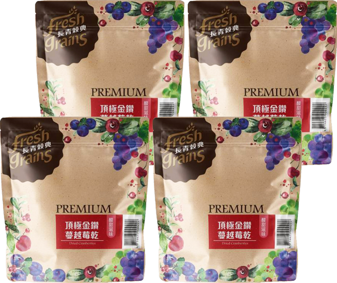 fresh grains 長青穀典 頂極金鑽蔓越莓乾, 200g, 4包