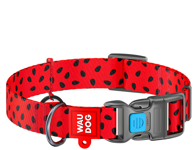 WAUDOG 尼龍項圈, 西瓜紅, 1條