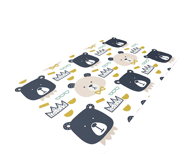 FAmILyLIFE 生活 硅藻泥快速吸水防滑腳踏墊 720g, 紳士小熊 白色