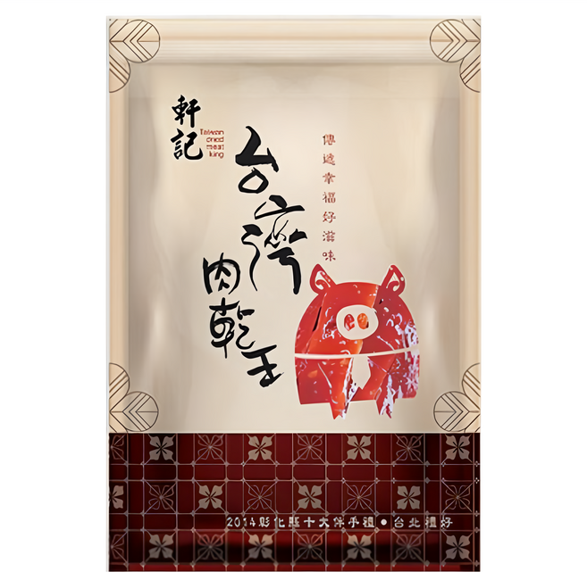 Taiwan dried meat king 軒記 台灣肉乾王 檸檬豬肉乾, 160g, 1包