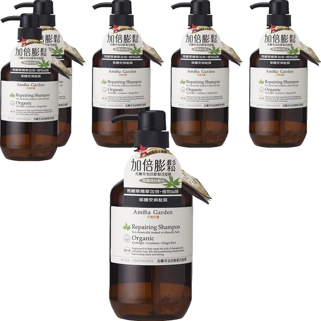 Amma Garden 艾瑪花園 馬鞭草加倍膨鬆洗髮精, 750ml, 6瓶