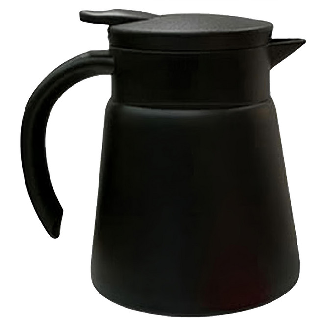 AWANA 日式不鏽鋼真空保溫壺, 600ml, 1個, 黑色