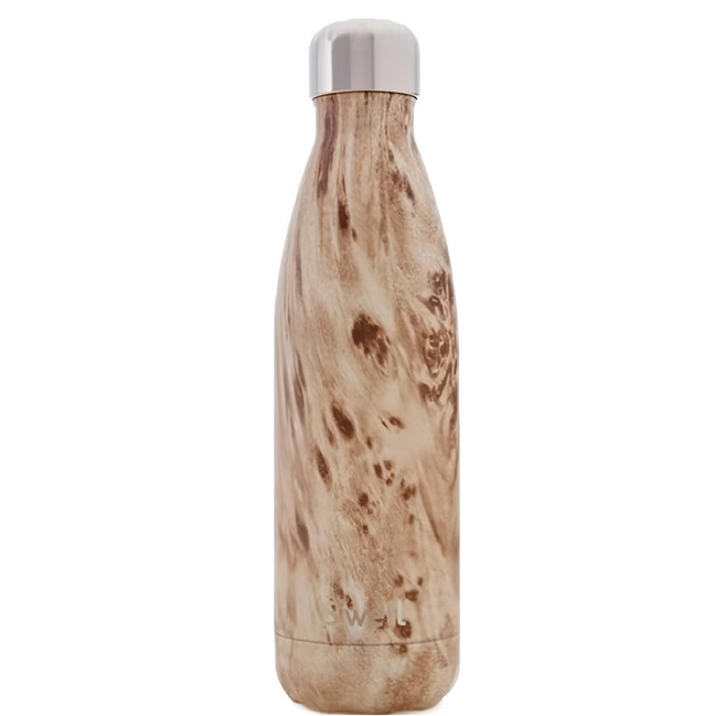 S'well 美國運動時尚不鏽鋼保冷/保溫瓶 Blonde Wood 17oz, 1個, 500ml, 咖啡木紋色