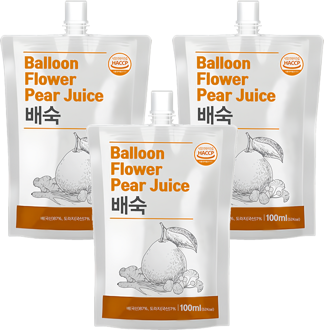 CHEONNYEON MEEIN 千年味人 水梨桔梗飲, 3包, 100ml