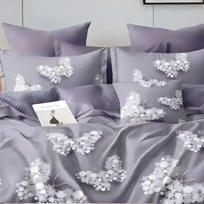 A-ONE 雪紡棉被套 環保印染 耐洗不易褪色 SGS檢驗合格, 蝴蝶花