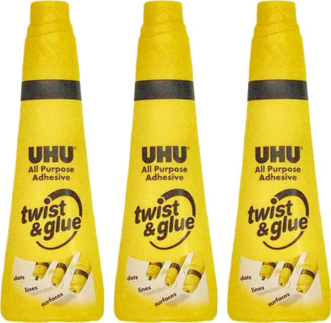 UHU 旋轉萬用膠, 90ml, 3瓶