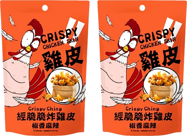 Crispy Ching 經脆脆 炸雞皮 椒香麻辣, 30g, 2包