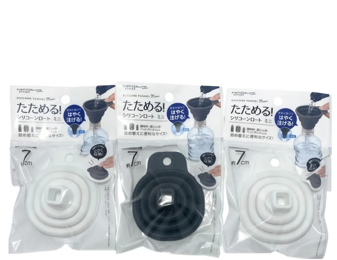 suruga 伸縮矽膠漏斗6.2cm 3入組, 顏色隨機, 1組
