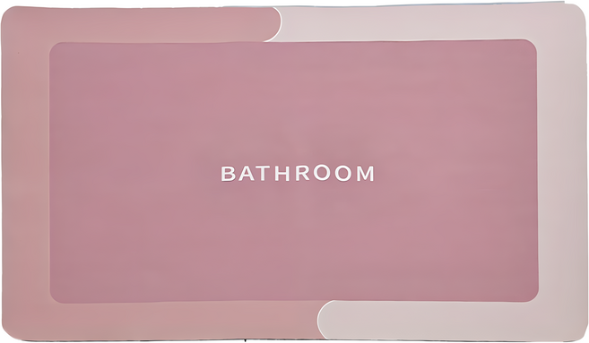 矽藻土軟地墊 加厚款, 淺粉色, 1個