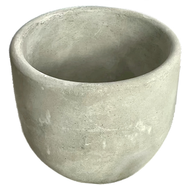 大圓底水泥盆 內徑10cm (約566g), 水泥灰, 1個