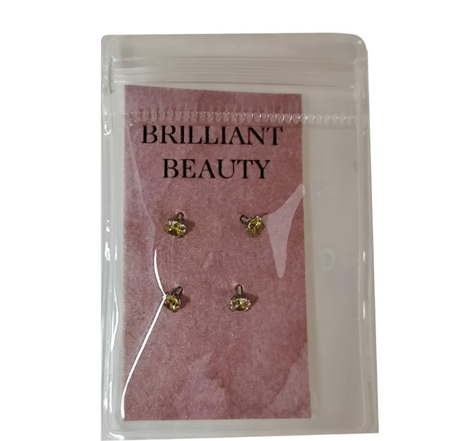 Brilliant Beauty 耀眼美人 鋯石養耳棒 4個