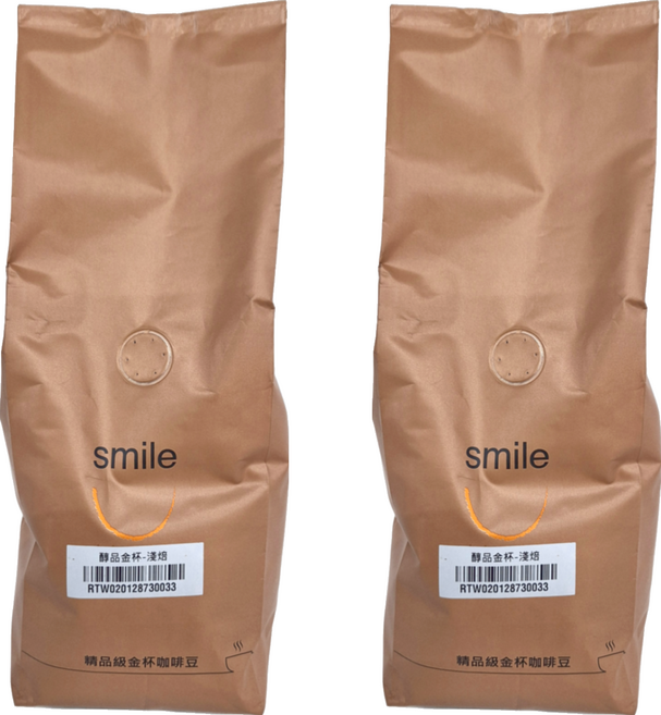 smile coffee 微笑咖啡 精品級金杯咖啡豆 醇品金杯 淺焙, 咖啡豆(無研磨), 450g, 2包