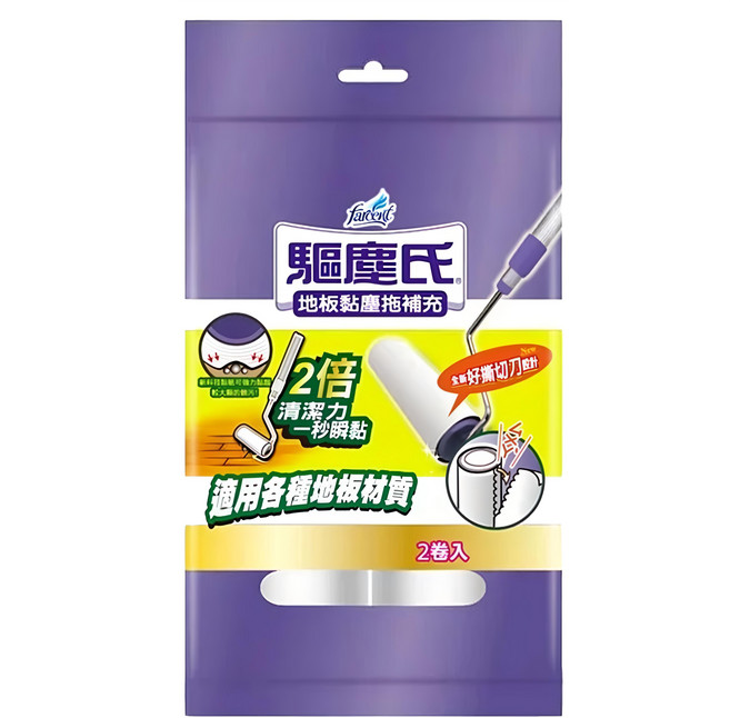farcent 花仙子 驅塵氏 地板黏塵拖 補充包 2卷, 1個