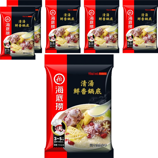 海底撈 鮮香清湯湯底, 110g, 6包