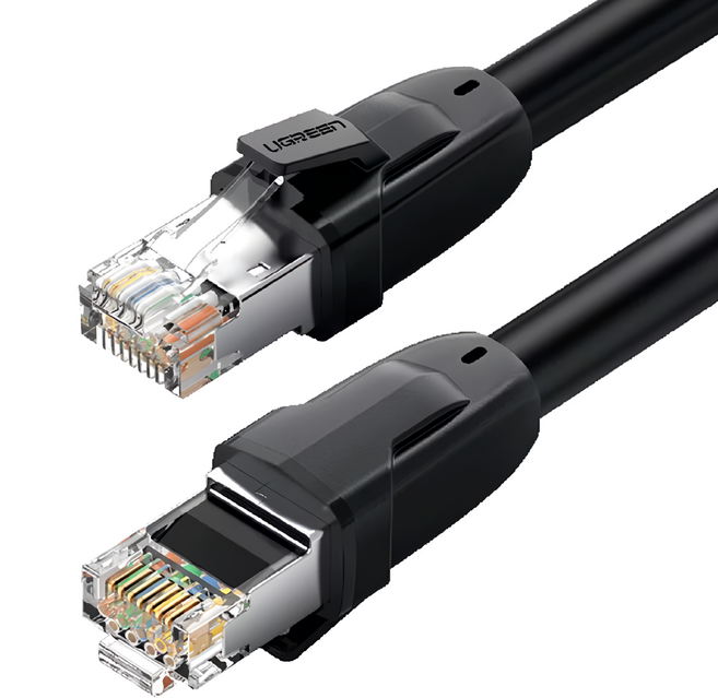 UGREEN 綠聯 CAT8 網路線 25Gbps 電競級網路線, 1.5m, 黑色, 1條