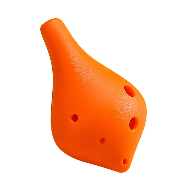 6孔中音C調 耐摔/塑膠陶笛 中音陶笛 樹脂陶笛 附陶笛收納袋/掛繩/教材/擦布, 橙色, 1組