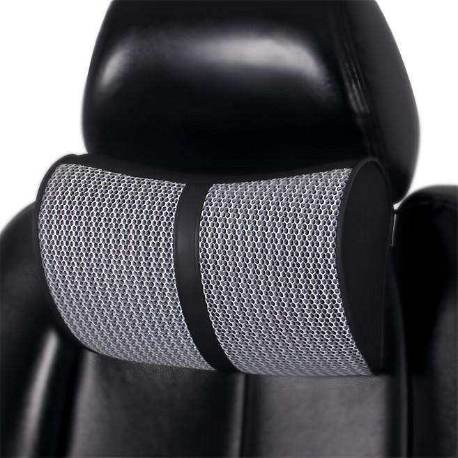 COMMA CAR 透氣網眼記憶棉頸枕, 牛奶白, 1個