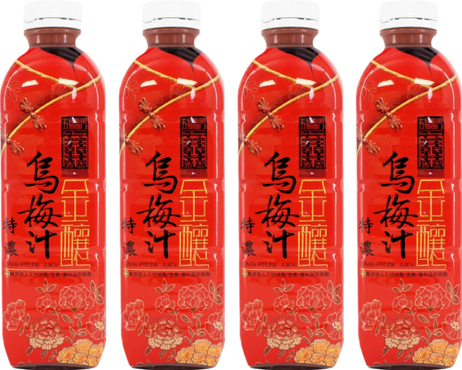 RUHN CHAN 潤之泉潤心田 金釀烏梅汁, 1L, 4瓶