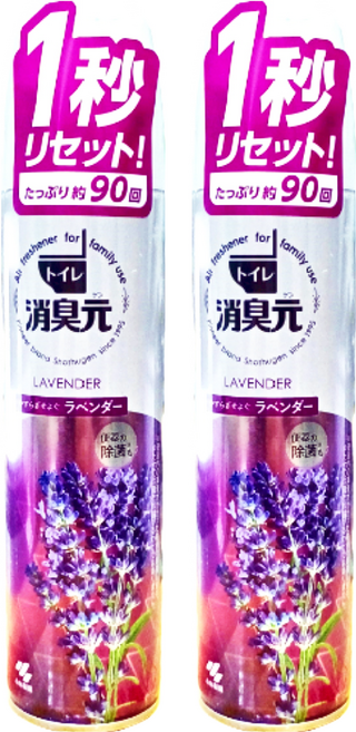 KOBAYASHI 小林製藥 消臭元 浴廁用芳香噴霧, 薰衣草, 280ml, 2瓶