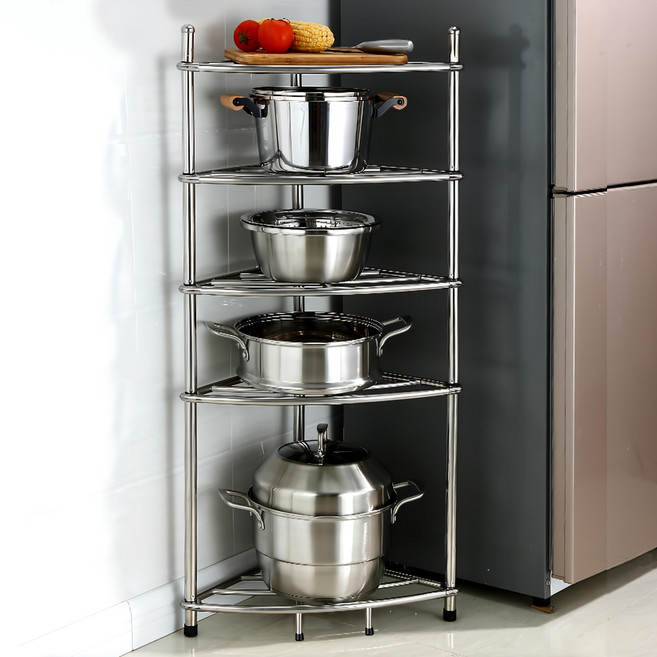 Yehome 5層廚房收納整理架, 不鏽鋼 銀色, 1個