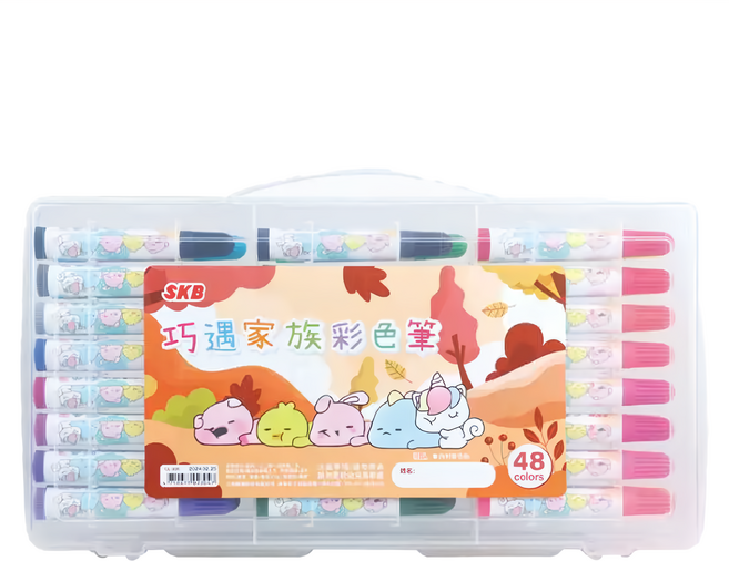 SKB 文明 巧遇家族彩色筆, 48色, 1盒