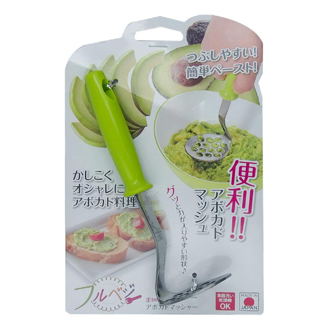 SHIMOMURA 下村 Fru-Veggie 便利不鏽鋼搗泥器 輕鬆搗泥/壓泥/調理食品, 1個