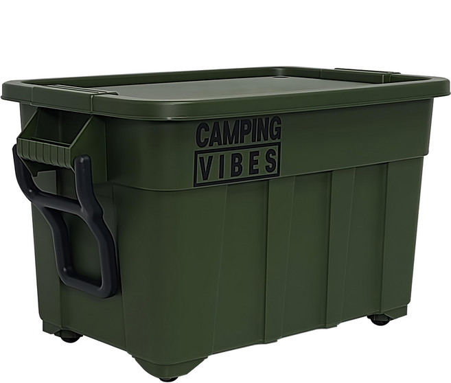 Camping Vibes 75L 特大號多功能收納箱, 橄欖綠, 1層, 1個