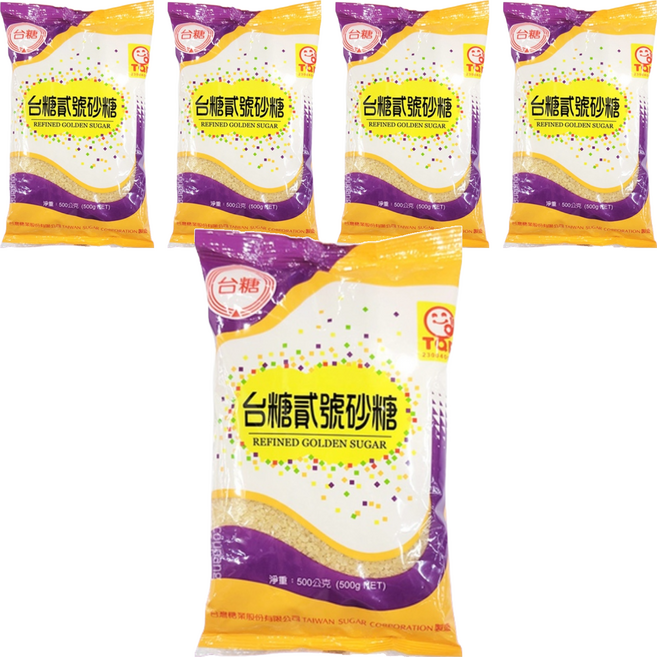 台糖 貳號砂糖, 500g, 5包