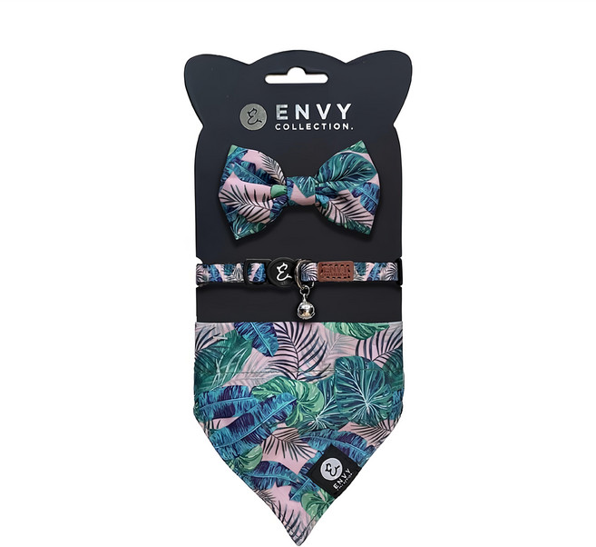 ENVY COLLECTION 貓頸圈 3入, 芭蕉葉情迷, 1組