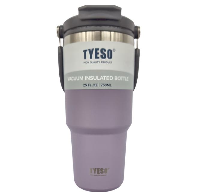 TYESO 泰碩 手提304不銹鋼水杯, 紫色, 1個, 750ml
