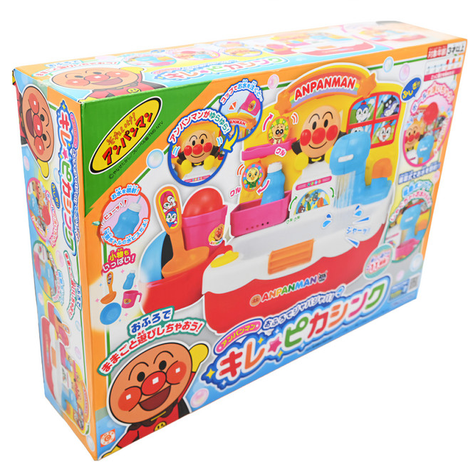 日本 PiNOCCHiO ANPANMAN 麵包超人閃亮洗臉台沐浴玩具, ANPANMAN 麵包超人, 1個