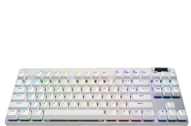 logitech G 羅技G PRO X 藍牙機械式 TKL鍵盤, 炫光白, 1個, YR0085, 茶軸
