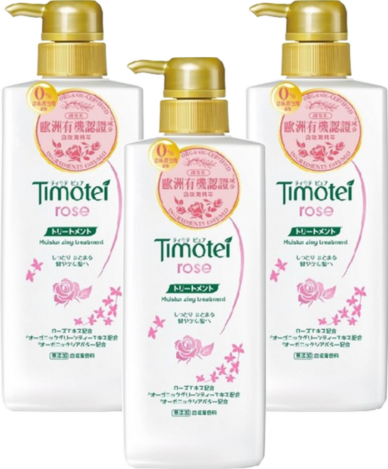 Timotei 蒂沐蝶 玫瑰保濕植萃護髮乳, 500g, 3瓶