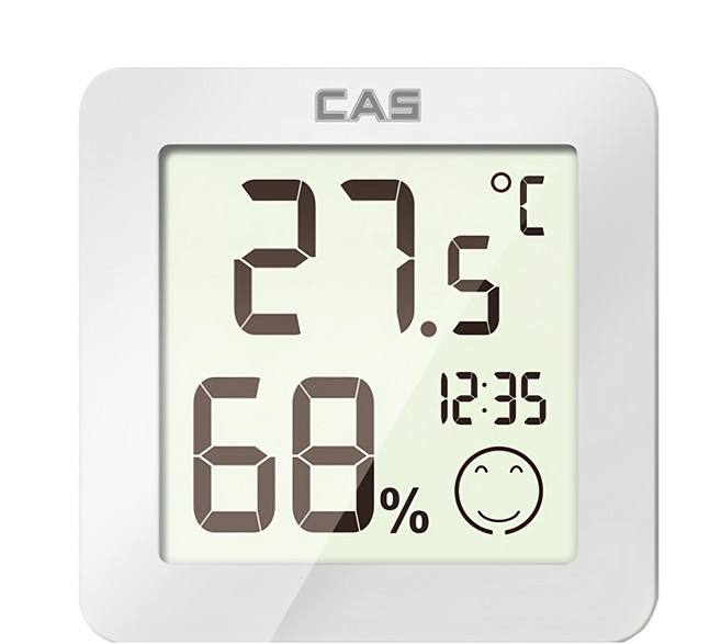 CAS 數位溫濕度計 T023, 白色, 1入