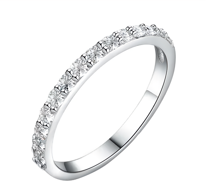 BIOAM 佰歐安 純銀莫桑鑽線戒/排戒