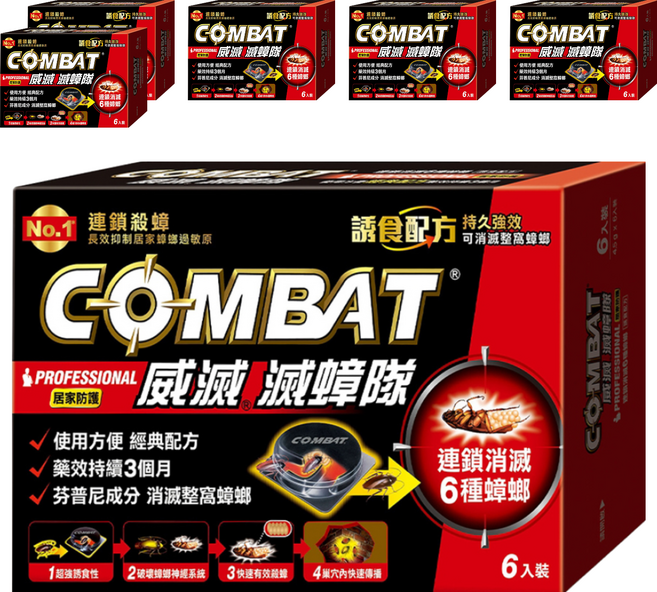 COMBAT 威滅 滅蟑隊 6個, 27g, 6盒