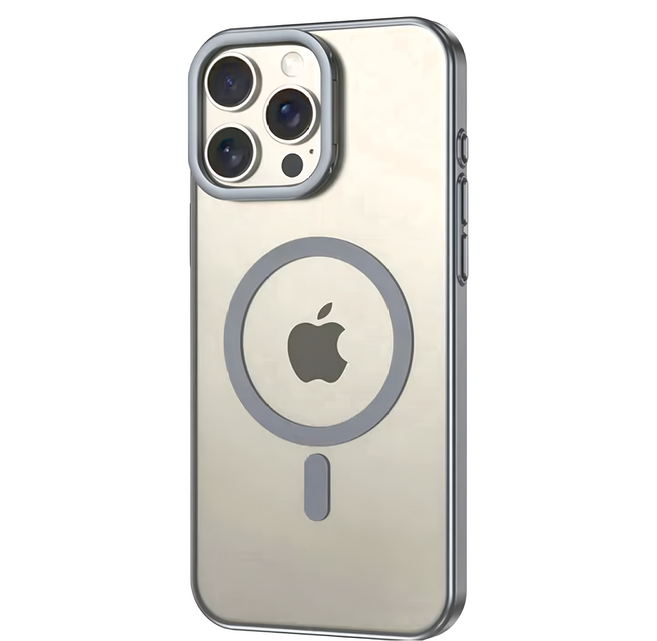 TOTU 拓途 智慧型手機 支架鏡頭框 保護殼 iPhone 16 Pro Max 磁吸 MagSafe兼容 防摔 晶透 灰色