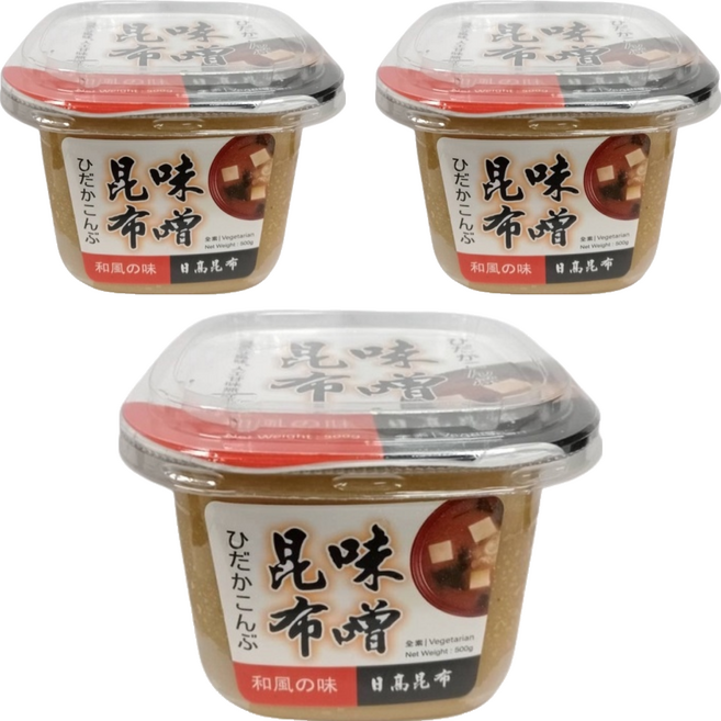 味榮 日高昆布味噌 細, 500g, 3盒