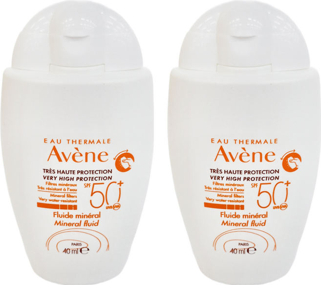 Avene 雅漾 全效極護物理防曬液 SPF50+ 40ml, 2瓶