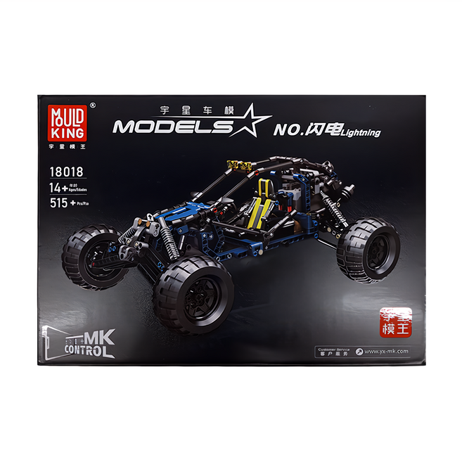 MOULD KING 宇星模王 閃電超速動力攀爬車 電動版 14+ 515+pcs, 多色, 1盒