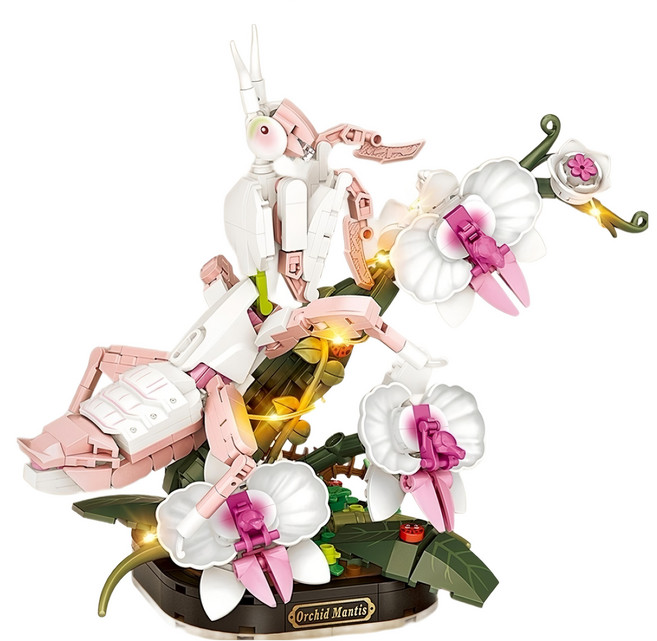 LoZ 微型迷你積木, 1個, 蘭花螳螂