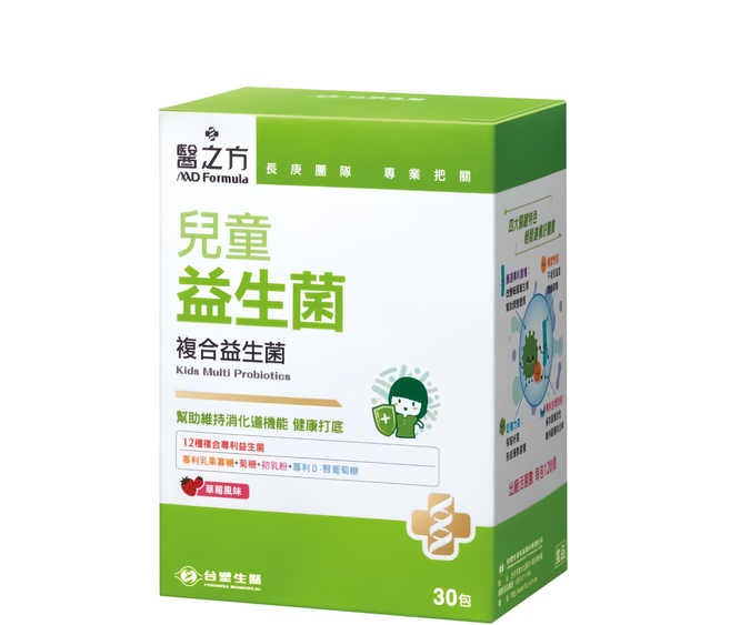 台塑生醫 MD Formula 醫之方 兒童益生菌複方粉, 3g, 30條, 1盒